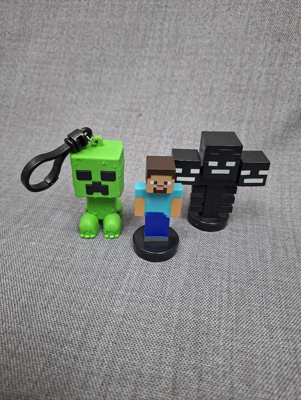 Minecraft Various Figures. Bag Clip Figure Plus 2 others